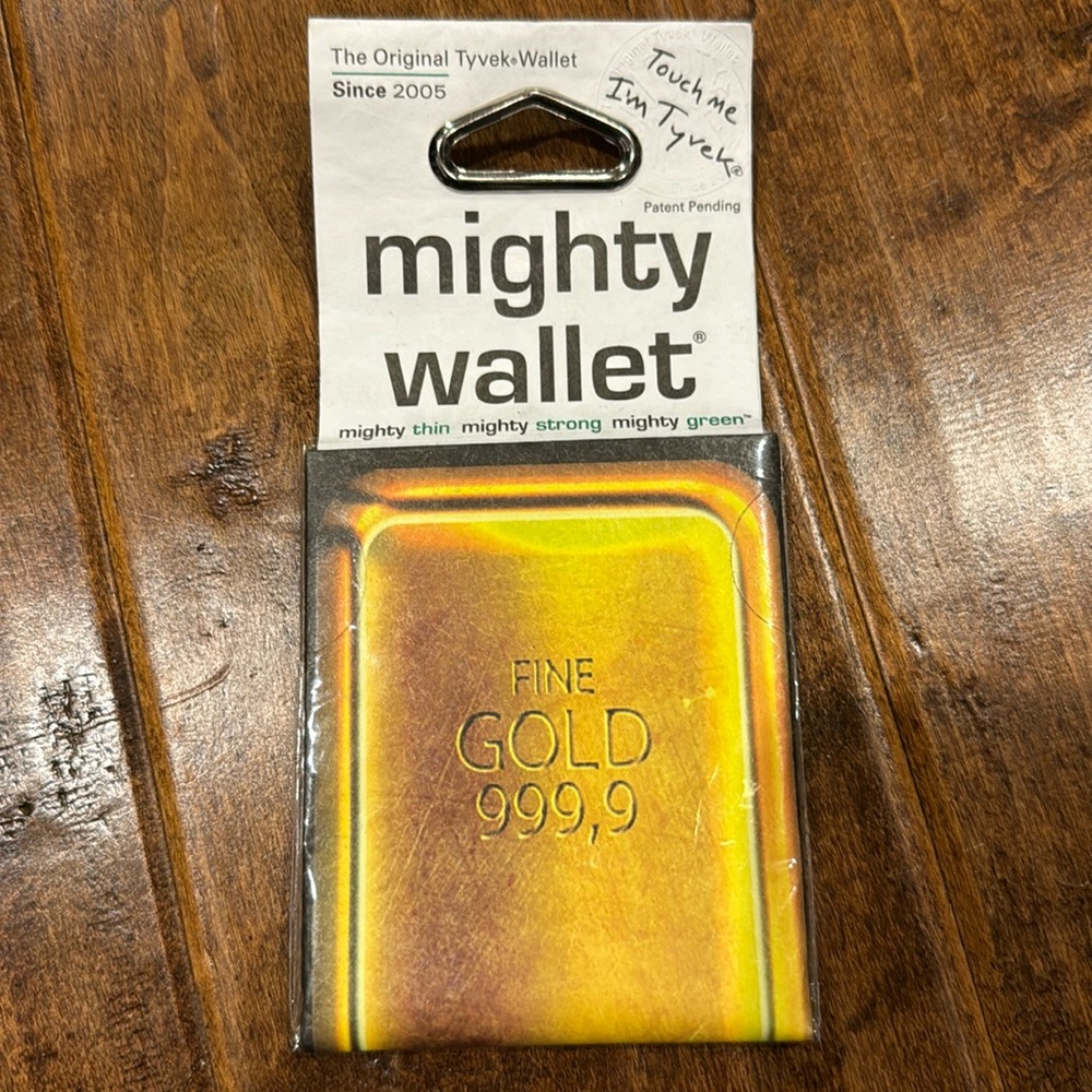 Mighty Wallet gold bar print